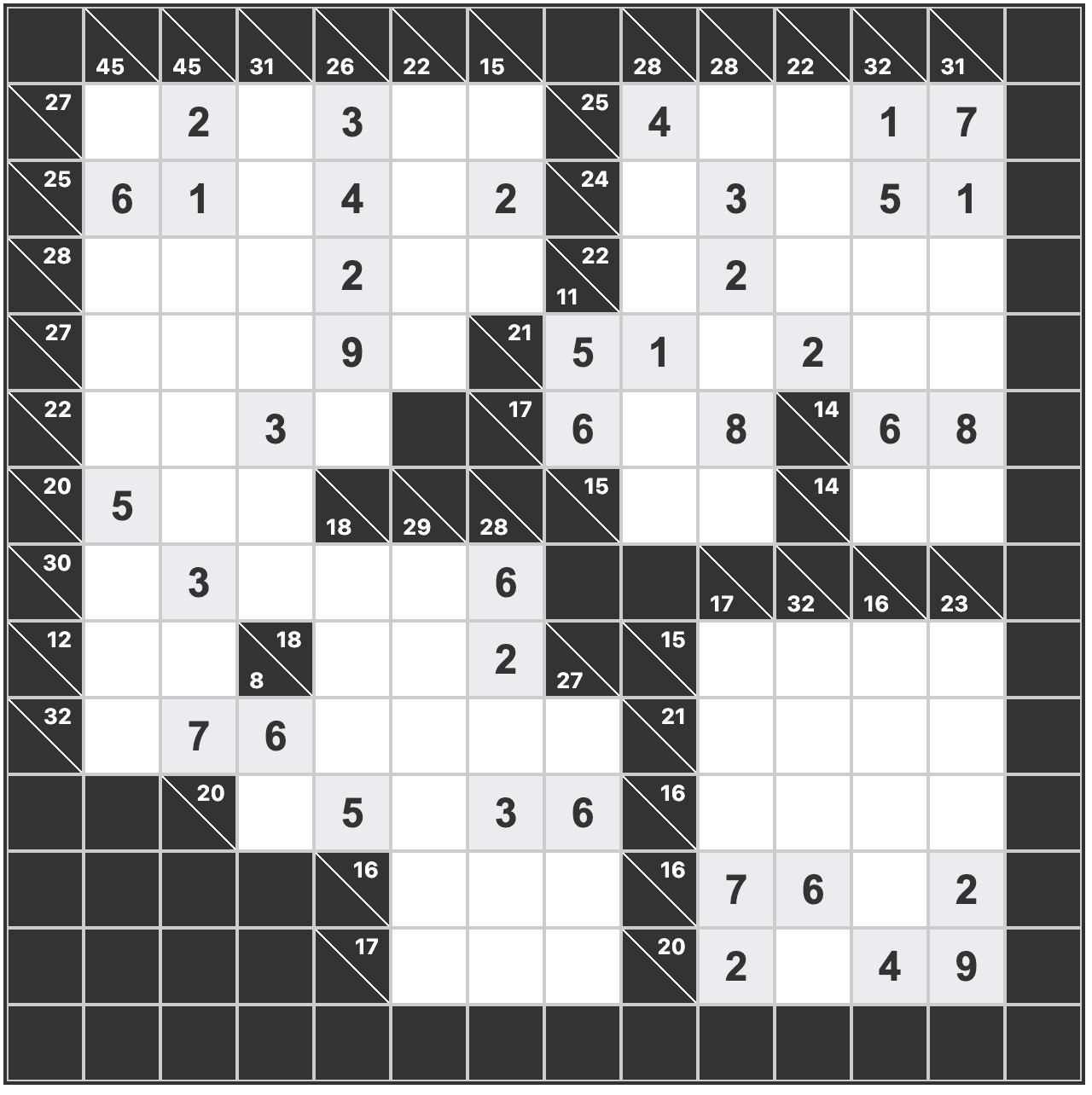 Kakuro Puzzel